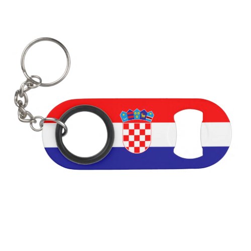 Croatian Flag Keychain Bottle Opener