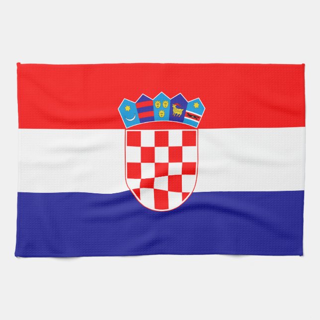 Croatian Flag Kitchen Towel (Horizontal)