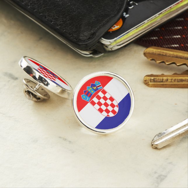 Croatian flag lapel pin (In Situ)