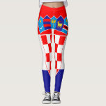 Croatian flag leggings<br><div class="desc">Flag of Croatia, patriotic pattern</div>