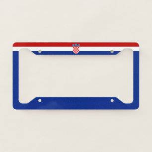 Croatian flag license plate frame