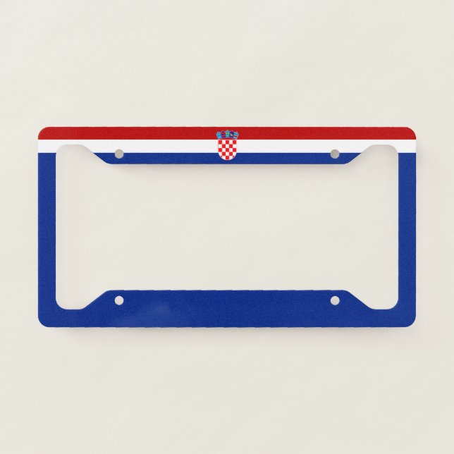 Croatian flag license plate frame (Front)