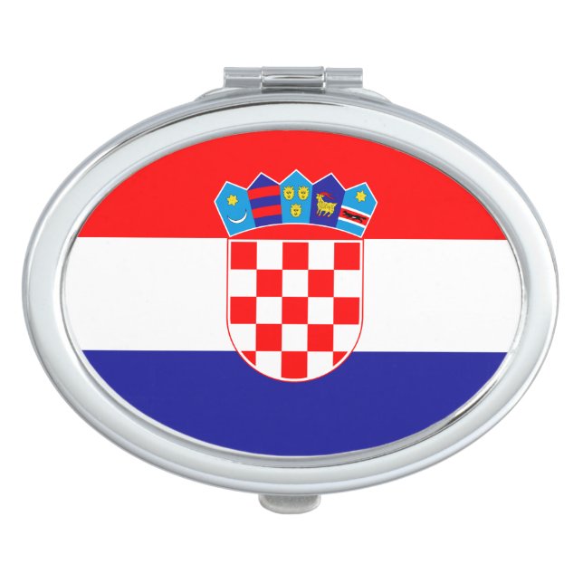 Croatian Flag Makeup Mirror (Front)