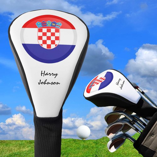 Croatian Flag  Monogrammed Golf Clubs Covers