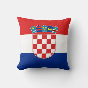 Croatian Flag on American MoJo Pillow