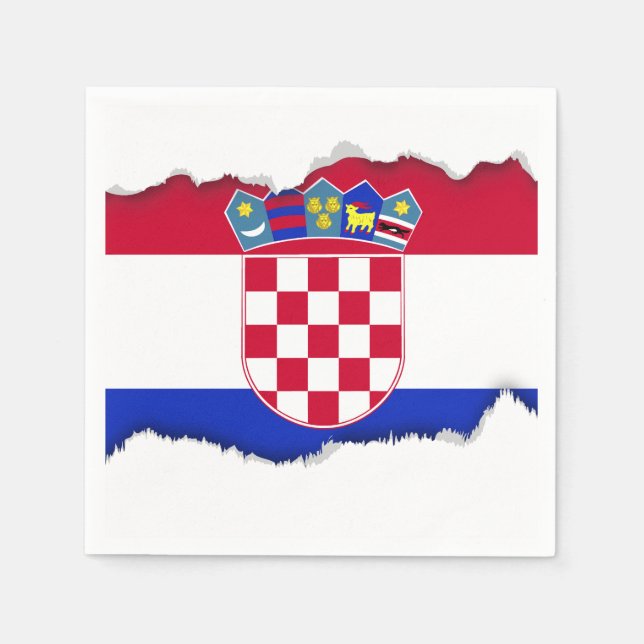 Croatian Flag Paper Napkins (Front)