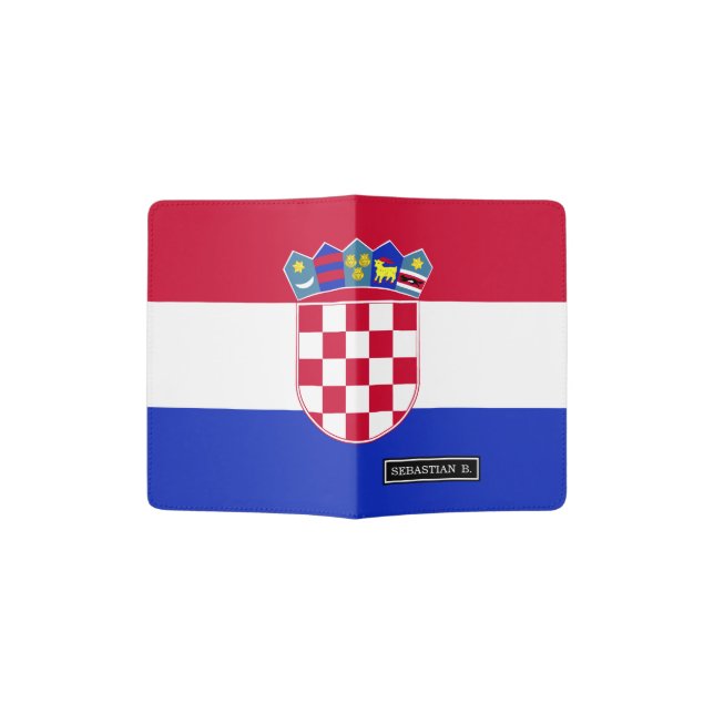 Croatian Flag Passport Holder (Opened)