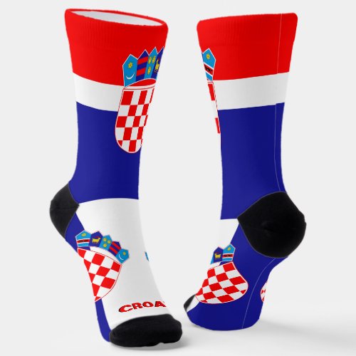 Croatian Flag Patriotic Sustainable Croatia Socks