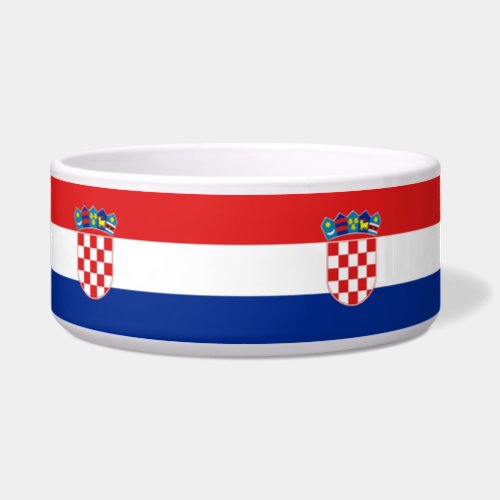 Croatian Flag Pet Bowl