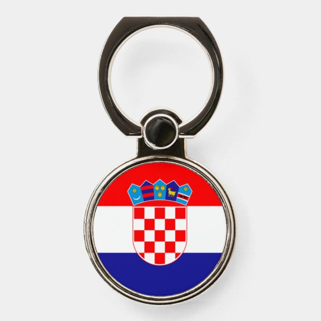 Croatian Flag Phone Ring Stand (Front)