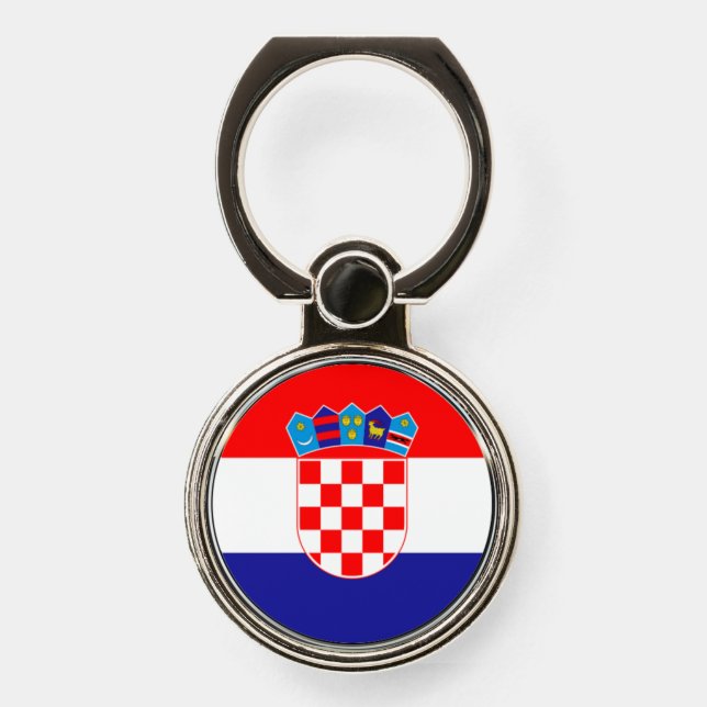Croatian Flag Phone Ring Stand (Front)