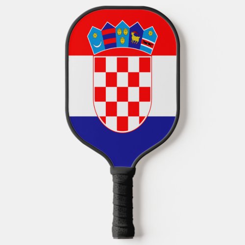 Croatian flag pickleball paddle