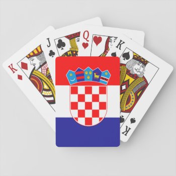 Croatian Flag Playing Cards by pdphoto at Zazzle