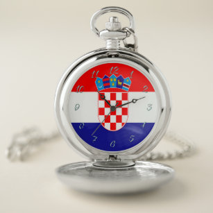 Croatian flag pocket watch