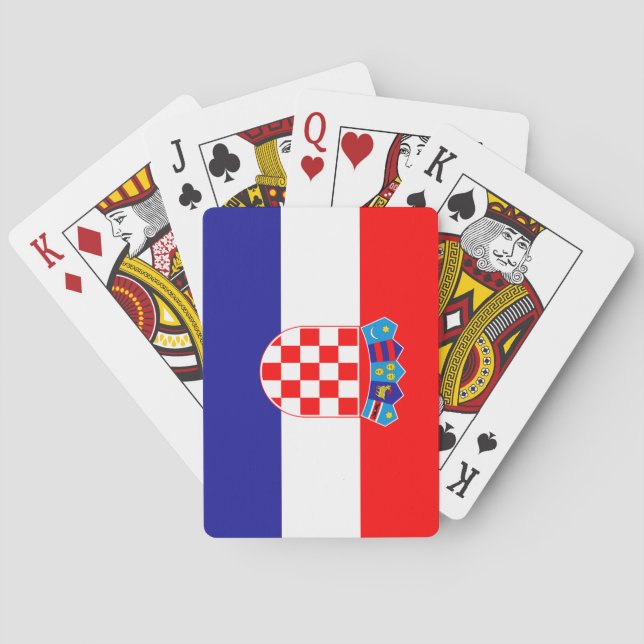 Croatian Flag Poker Cards (Back)