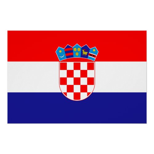 Croatian Flag Poster