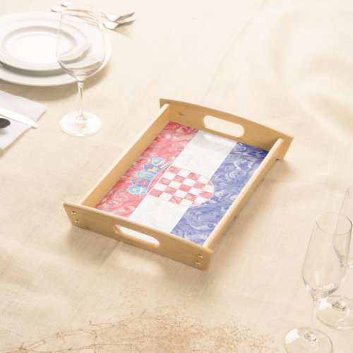 Croatian Flag Serving Tray