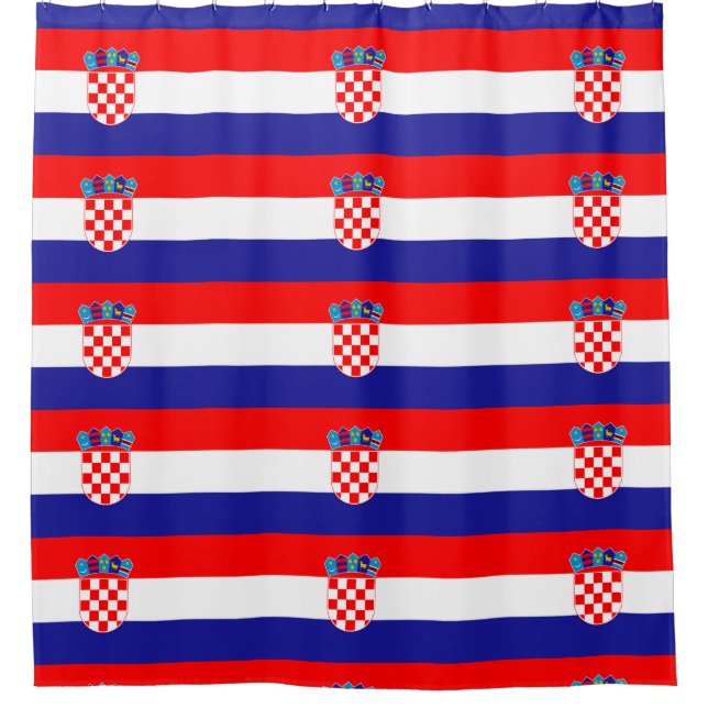 Croatian flag shower curtain (Front)