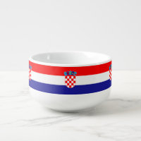 Croatian Flag Soup Bowl, Patriotic Croatia