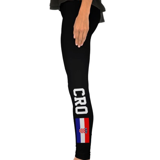 Croatian flag sports leggings | Croatia CRO pride (Left Leg)
