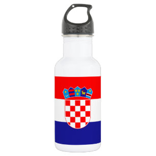 Croatian Flag Stainless Steel Water Bottle