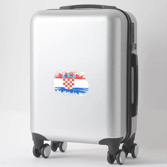 Croatian flag sticker (Suitcase)