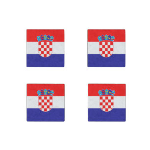 Croatian Flag Stone Magnet