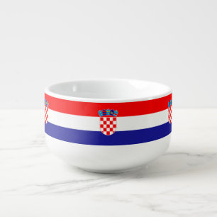 Croatian Flag Sup Bowl, Patriotic Croatia Soup Mug