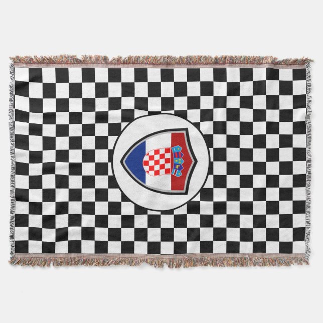 Croatian flag throw blanket (Front)