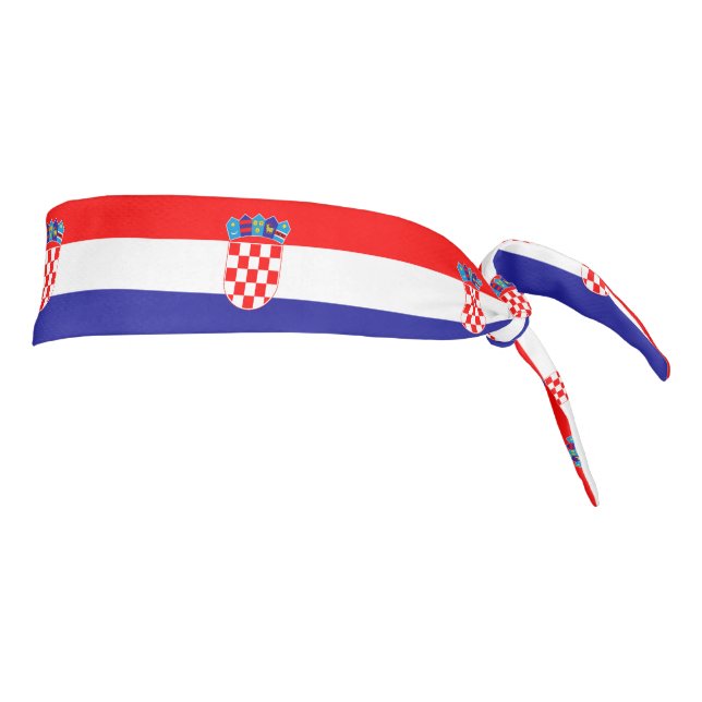 Croatian Flag Tie Headband (Rotate 90)