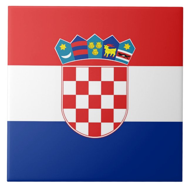 Croatian Flag Tile (Front)