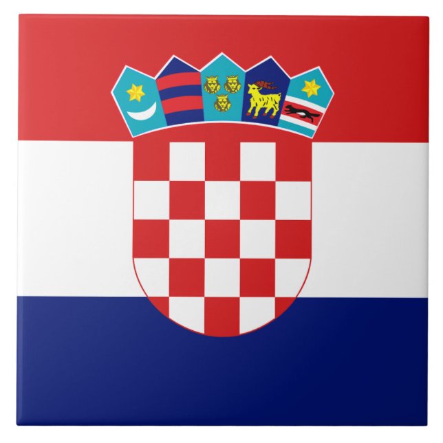 Croatian Flag Tile (Front)