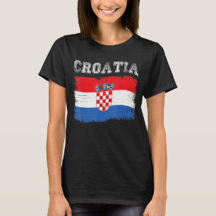 Croatian Flag Tourist Holiday Destination Croatia T-Shirt