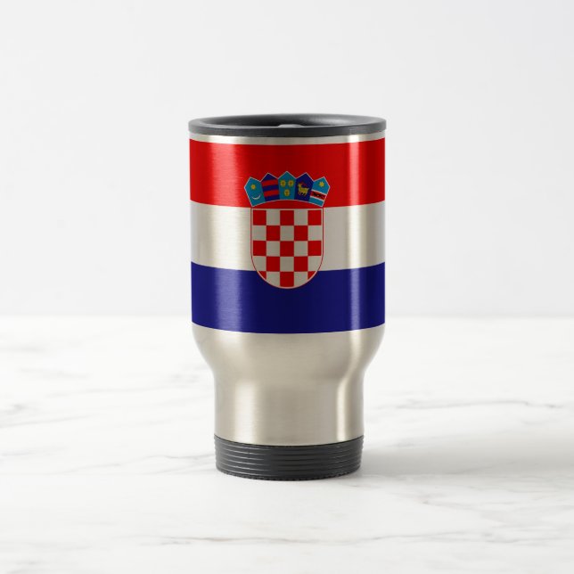 Croatian Flag Travel Mug (Center)