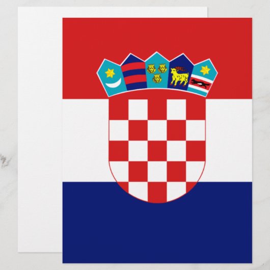Croatian flag - Trobojnica (Front/Back)