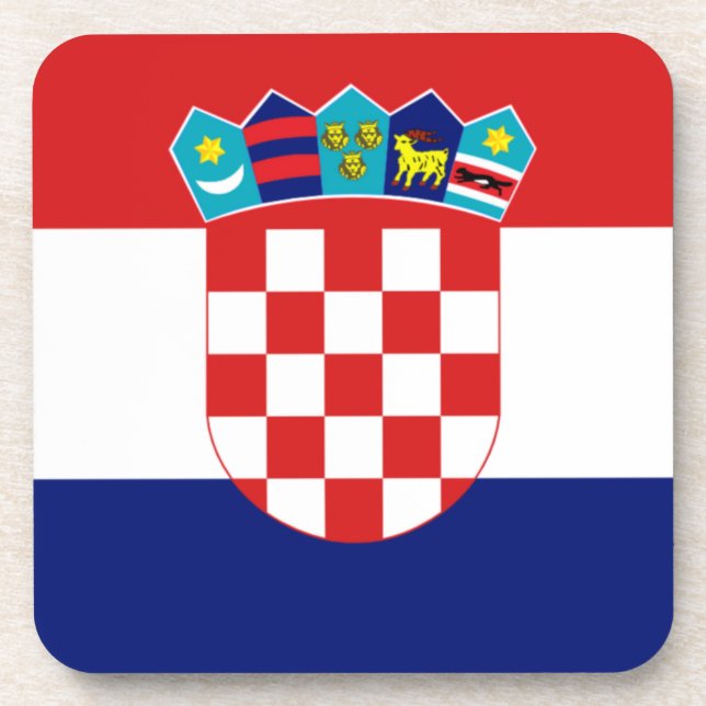 Croatian flag - Trobojnica Beverage Coaster (Front)