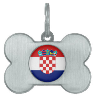 Croatian flag - Trobojnica Pet Name Tag