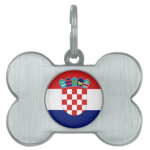 Croatian flag _ Trobojnica Pet Name Tag
