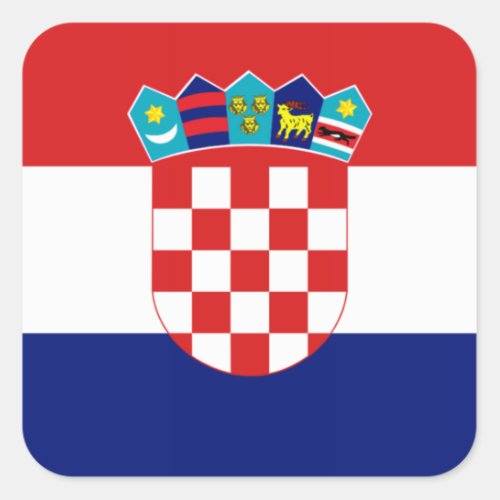 Croatian flag _ Trobojnica Square Sticker