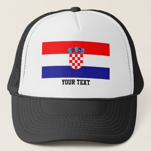 Croatian flag trucker hat