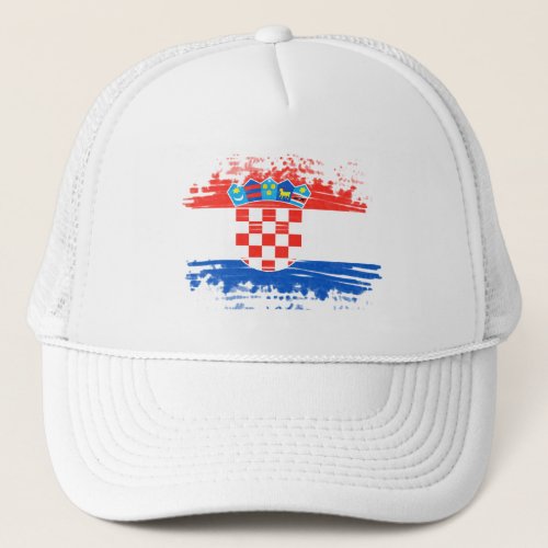 Croatian flag trucker hat