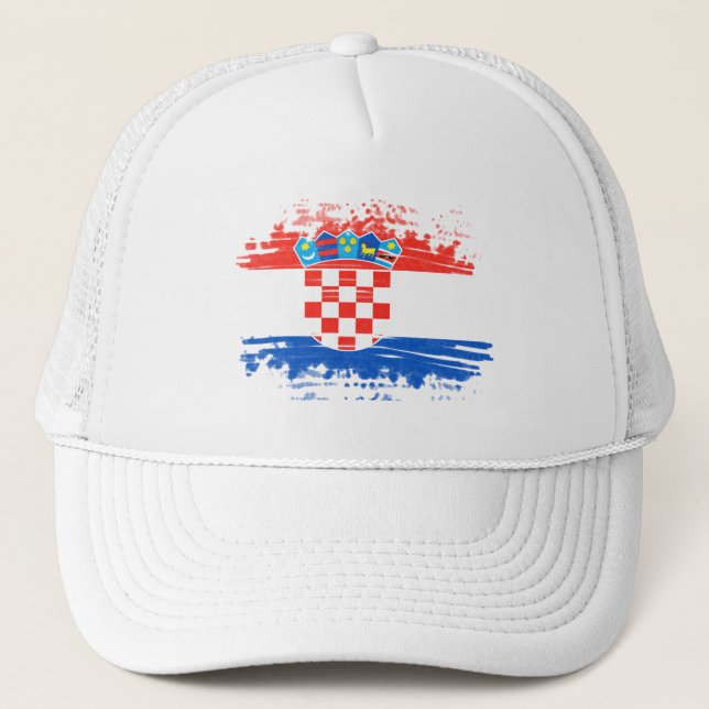 Croatian flag trucker hat (Front)