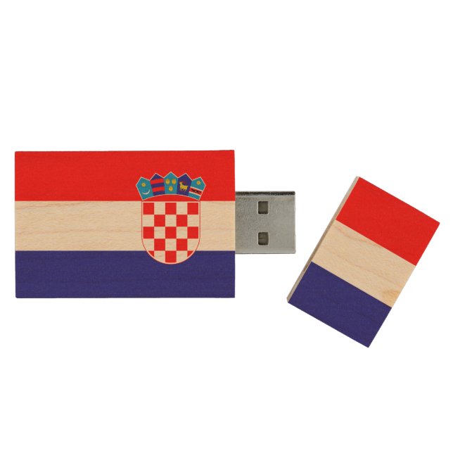 Croatian flag USB pendrive flash drive for Croatia (Opened)