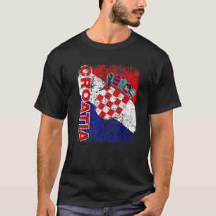 CROATIAN FLAG Vintage Croatia Flag CROATIAN FLAG T-Shirt