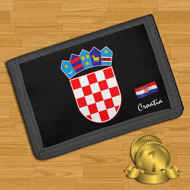 Croatian flag wallet, emblem, Croatia fashion Trifold Wallet (Creator Uploaded)
