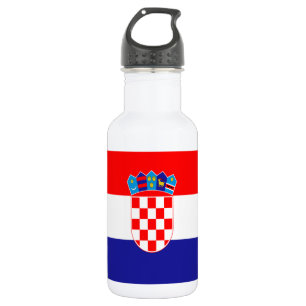 Croatian flag water bottle
