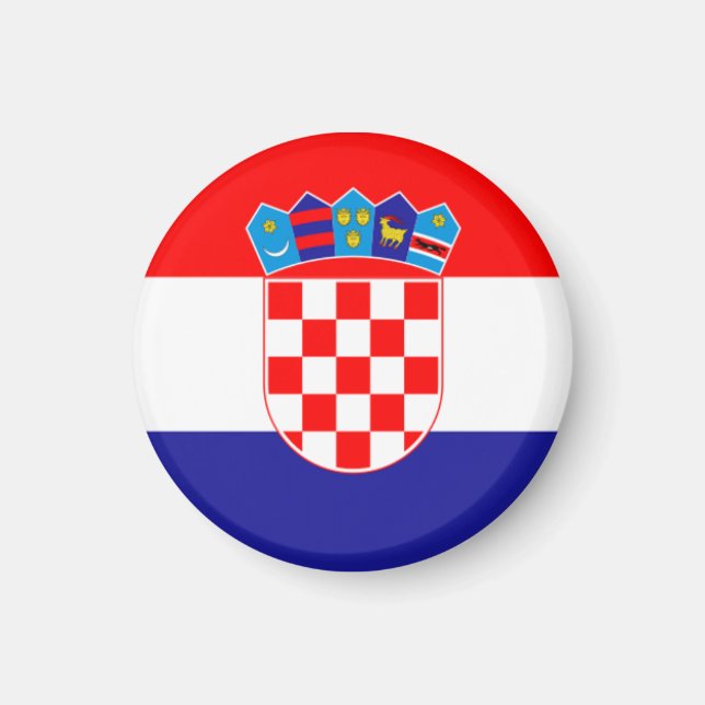 Croatian Flag With Coat of Arms Magnet (Front)