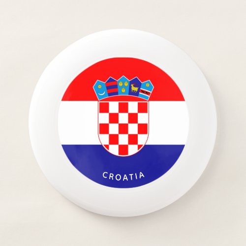 Croatian Flag With Custom Text Hrvatska Zastava Wh Wham_O Frisbee