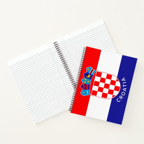 Croatian Flag With Custom Text Notebook