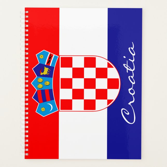 Croatian Flag With Custom Text Planner (Front)